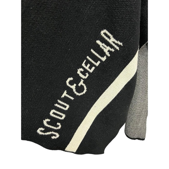 IN2GREEN Poncho Womens One Size Black Striped Knit Kimono Scout & Cellar - Picture 5 of 8